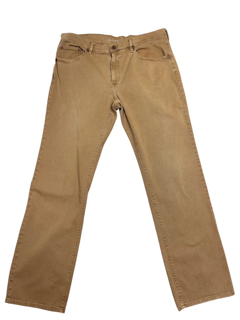 Mott and Bow men’s brown tan jeans size 38x34 straight leg pants